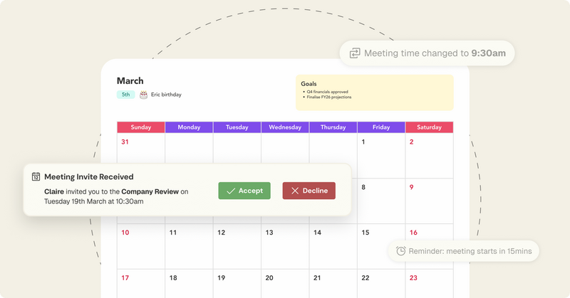 Service – Calendar Management